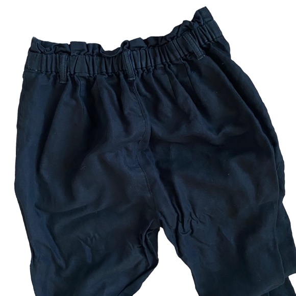 ⭐️ SOLD ⭐️ LOFT Black Linen Blend Paperbag Pants Size XS Petite Cropped Business - Picture 7 of 11